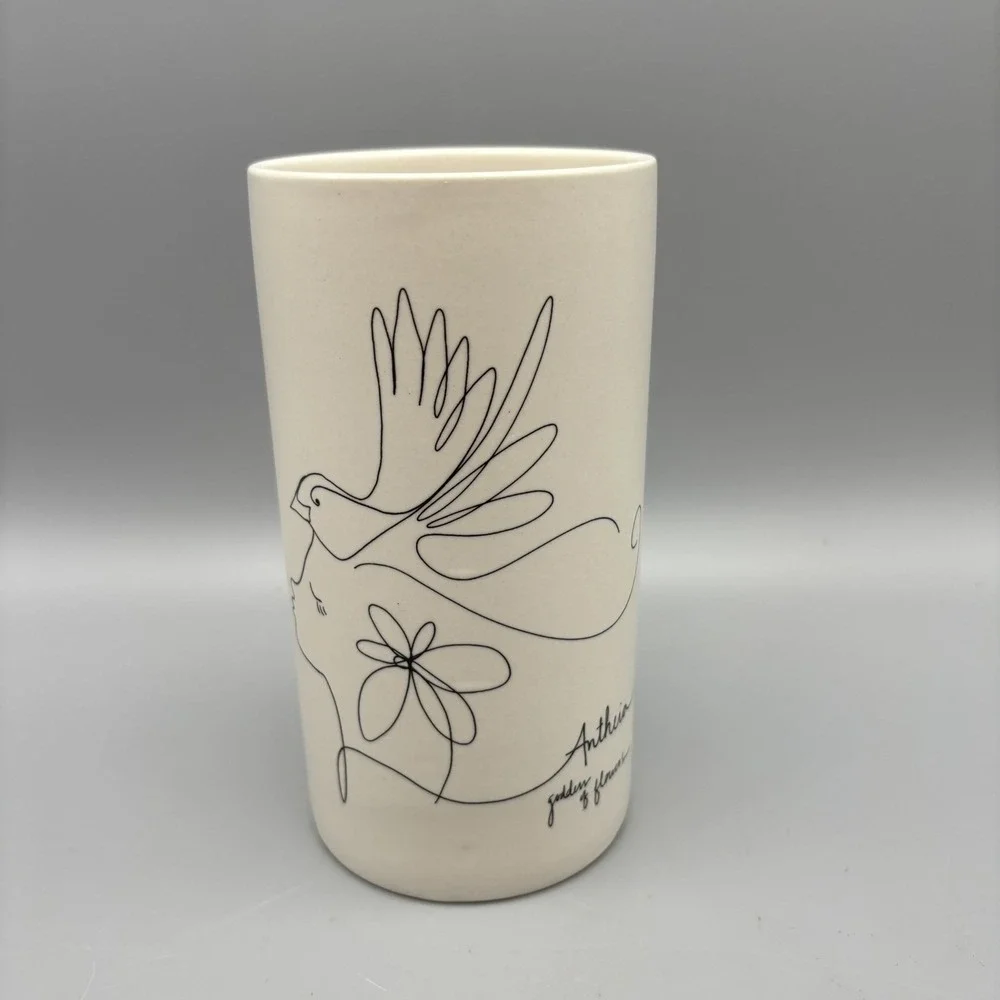 Antheia Goddess Of Flowers Line Drawing Vase‎